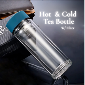Double Glass Wall Tea Bottle-for Travel-Hot/Cold