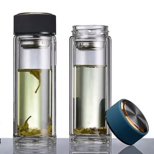 glass wall tea bottle