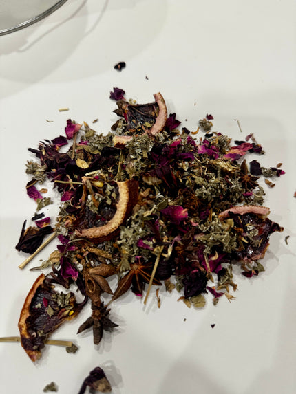 herbal tea blend with dried citrus.