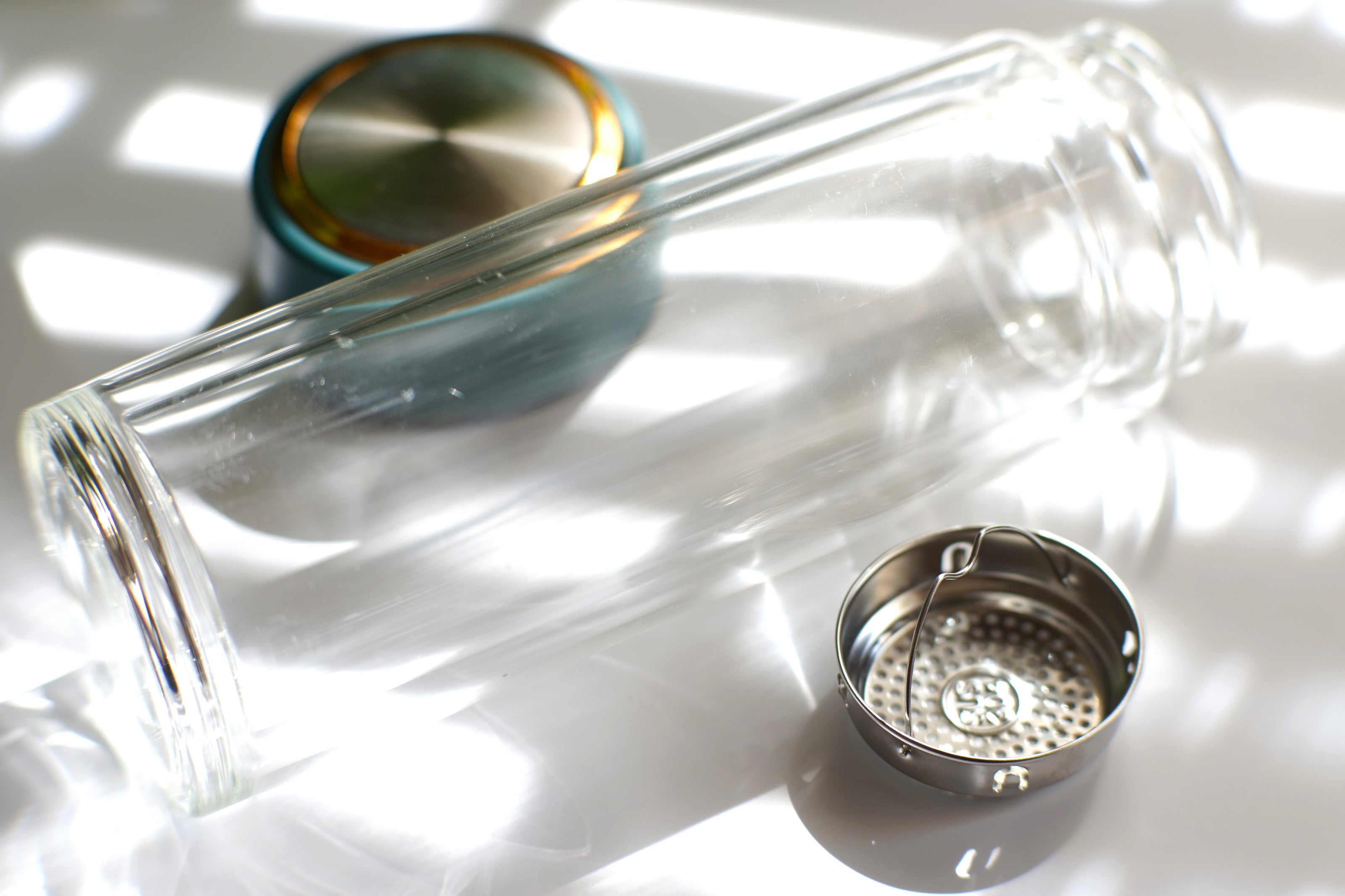 glass bottle with metal cap
