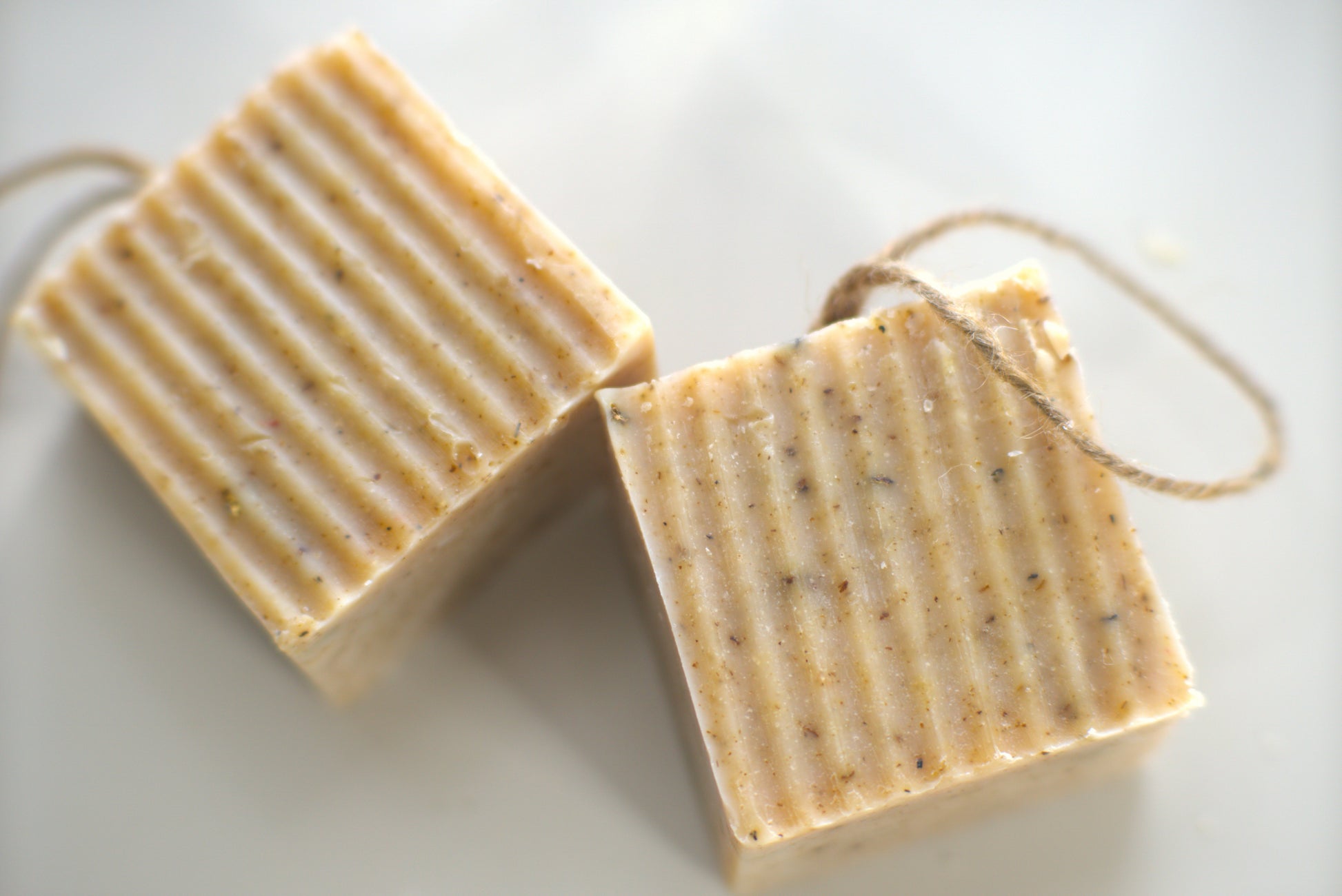 Two rectangular bars of soap 