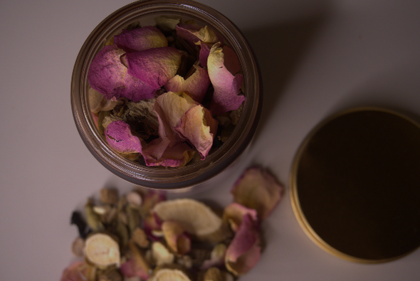 Rose herbal tea